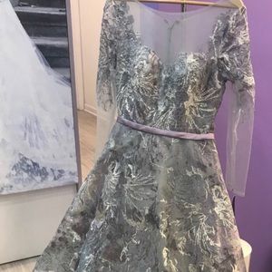 GORGEOUS Embellished long sleeve maxi gown size 8